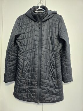 Under Armour ColdGear Storm Hooded Long Puffer Jacket Black Medium